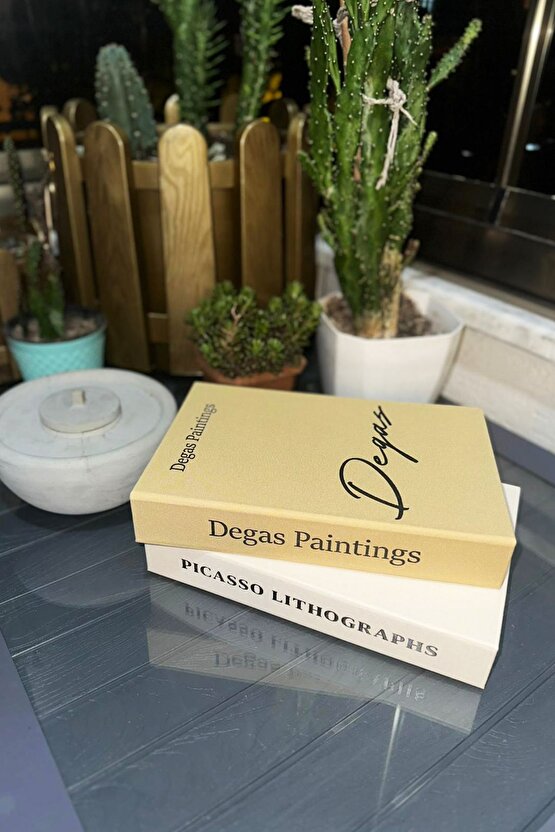 Kumaş Kaplı 2li Dekoratif Kitap Kutu Degas&Picasso