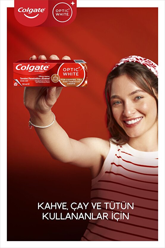 Optic White Kahve Çay Ve Tütün Kullanıcıları Için Diş Macunu 4x 50 ml