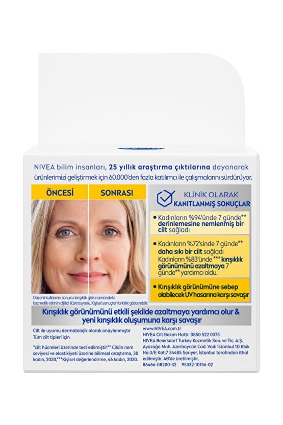 Q10 Power Kırışıklık Karşıtı Sıkılaştırıcı Gündüz Yüz Bakım Kremi 50ml, SPF30, Keratin, Hyaluron
