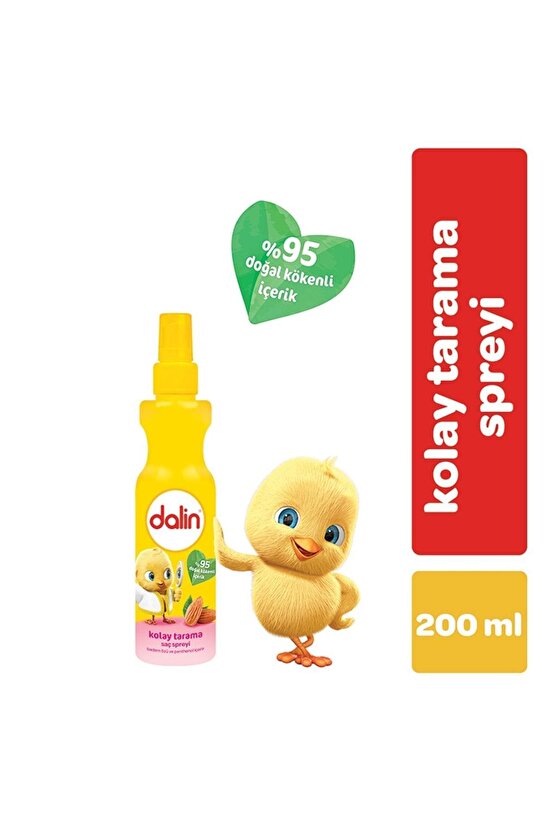 Kolay Tarama Saç Spreyi Badem Özü Ve Panthenol 200 ml 8690605062194