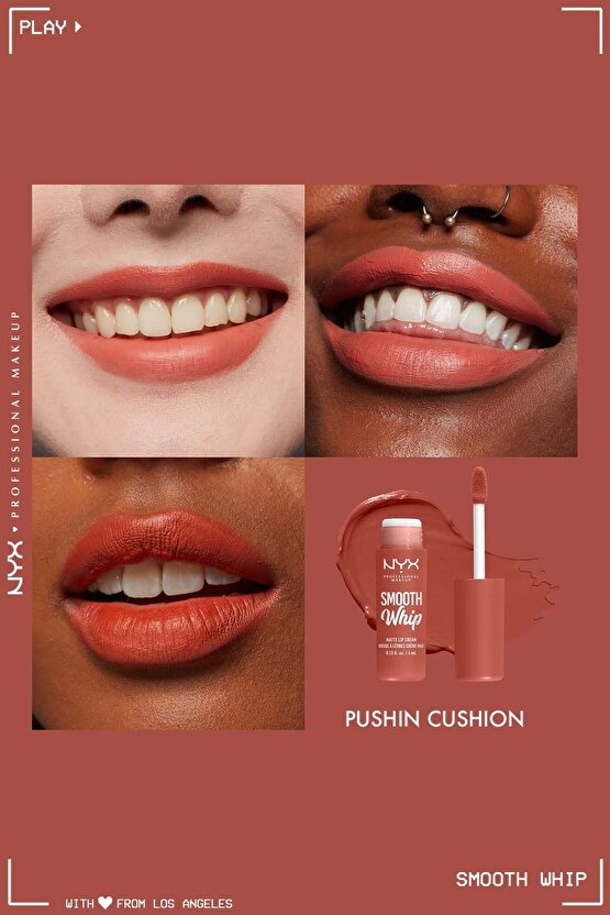 Smooth Whip Kremsi Likit Mat Ruj -pushin Cushion