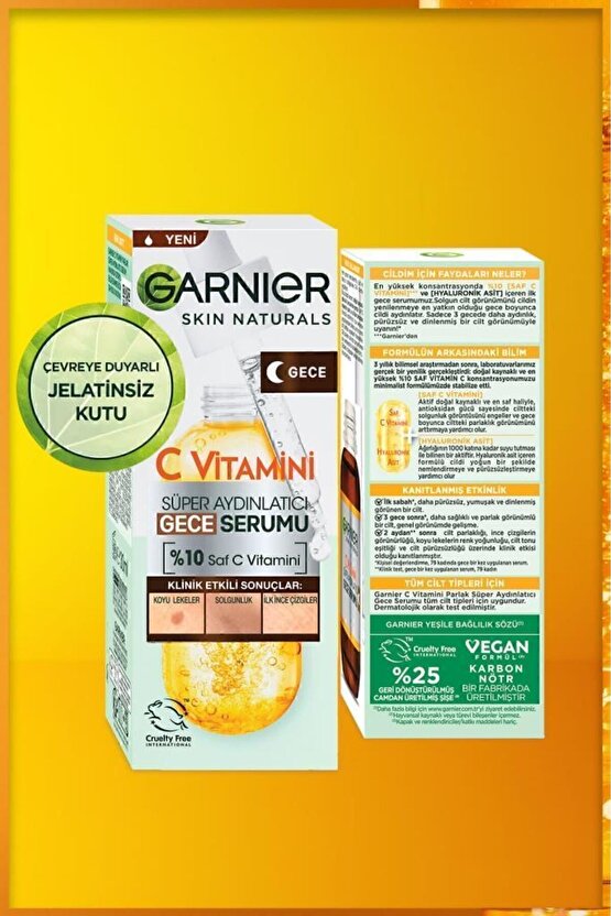C Vitamin Gece  Serum 10% C Vitaminli (Niasinamid + Salisilik Asit)