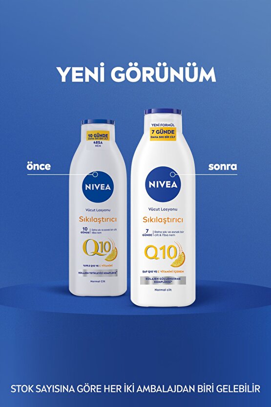 Q10 Sıkılaştırıcı Vücut Losyonu 250ml, 7 Günde Sıkılaştırıcı, C Vitamini, Nemlendirici, X2 Adet