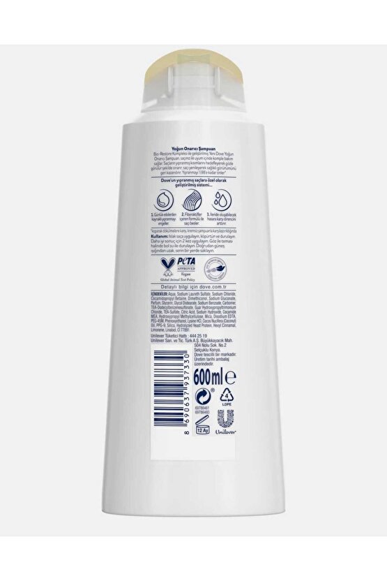 Ultra Care Yoğun Onarıcı Bakım Şampuan Büyük Boy 600 ml