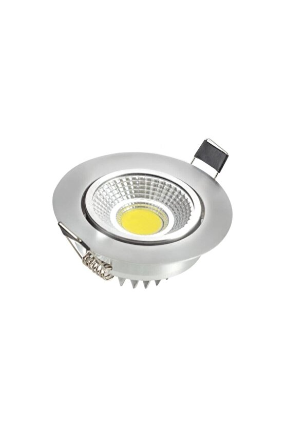 Garra Cob Krom Kasa Beyaz Işık Trafolu 5 Watt Led Spot Armatür (1 ADET)