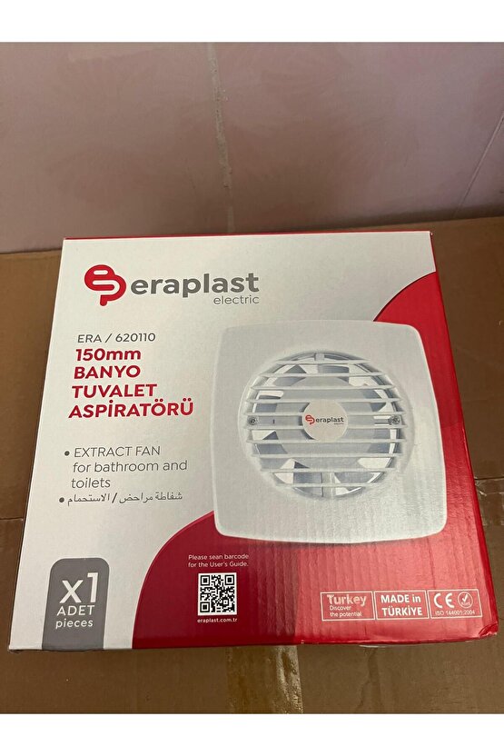 Eraplast Banyo Ve Tuvalet Aspiratör 15cm 150lik Süper Sessiz Havalandırma Fanı Aspiratör