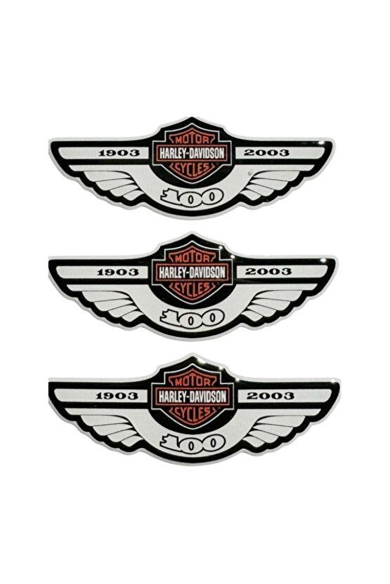 HARLEY DAVIDSON KANATLI DAMLA STİCKER 3 ADET 6x2 CM