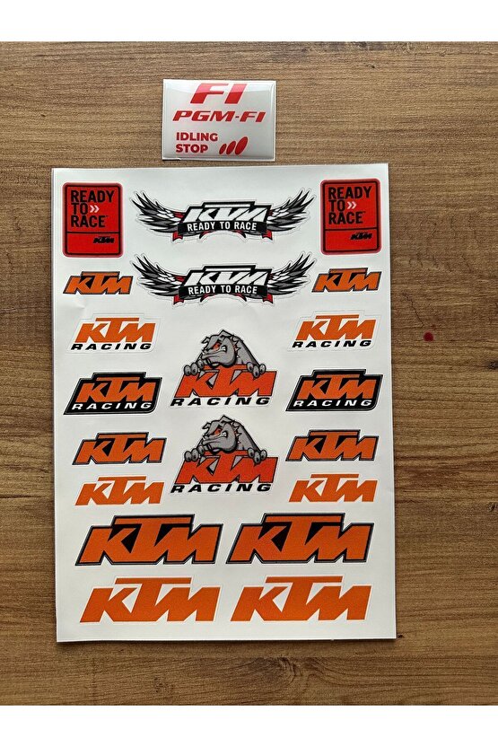 KTM RACİNG MOTORSİKLET KASK STİCKER ÇIKARTMA SETİ
