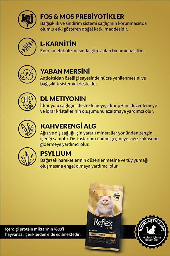 Premium Market Reflex Plus Persian Yetişkin Kedi Maması 1,5kg