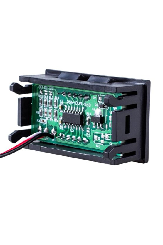 gkcreative Inch Dc 0-30v Panel Tip Dijital Kırmızı Voltmetre 3 Kablolu strbuyx 1073147