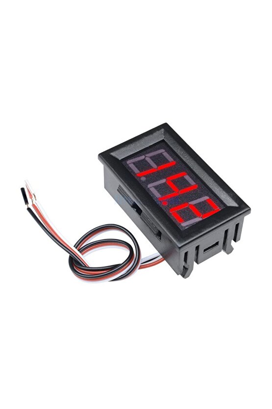 gkcreative Inch Dc 0-30v Panel Tip Dijital Kırmızı Voltmetre 3 Kablolu strbuyx 1073147