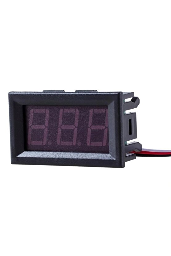 gkcreative Inch Dc 0-30v Panel Tip Dijital Kırmızı Voltmetre 3 Kablolu strbuyx 1073147
