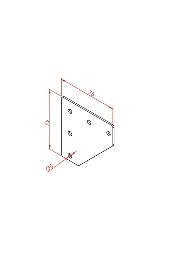 20x25 Iki Yönlü Bağlantı Sacı - Profil Bağlantı Aparatı