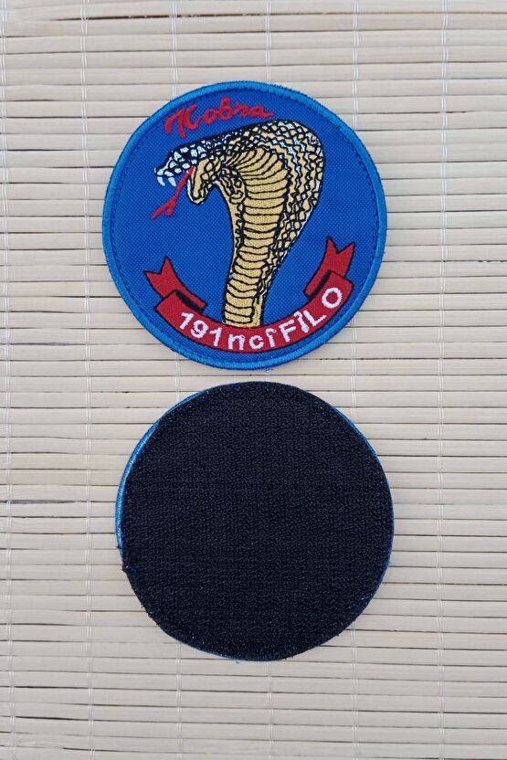 Kobra 191 nci Filo Yazili Nakis islemeli Arma Pec Patch