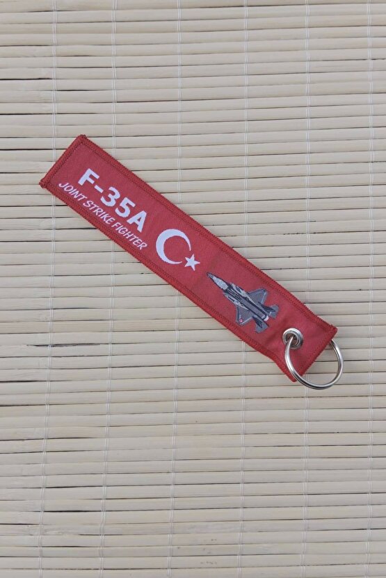 F-35A Remove Before Flight Joint Strike Fighter Kirmizi Bez Anahtarlik