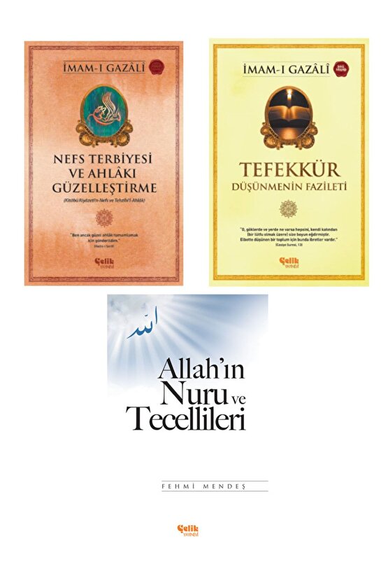 Nefs Terbiyesi - Tefekkür Düşünmenin Fazileti - Allahın Nuru Ve Tecellileri 3lü Set