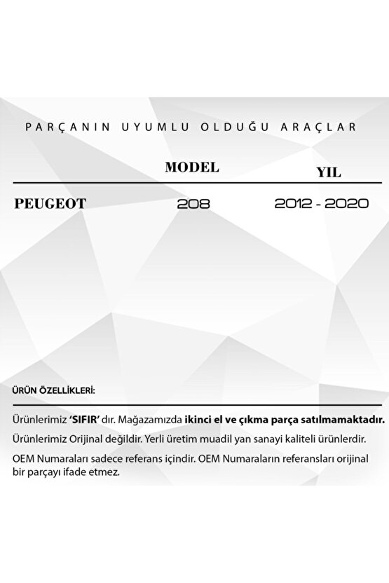 Peugeot 208 Için Egr Dişlisi (58 Diş)