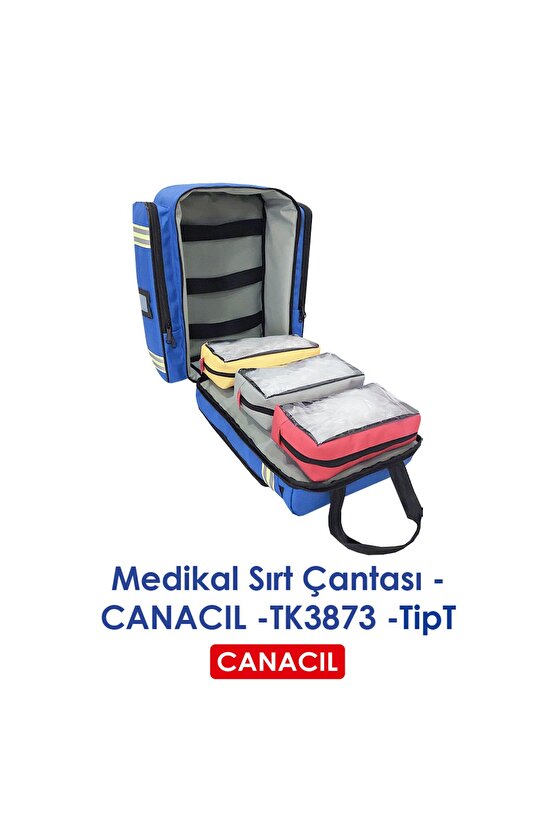 TipT Medikal Sırt Çantası - CANACIL -TK3873 - Saks