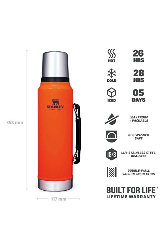 Termos The Legendary Classic Bottle 1.0l  1.1qt Blaze Orange