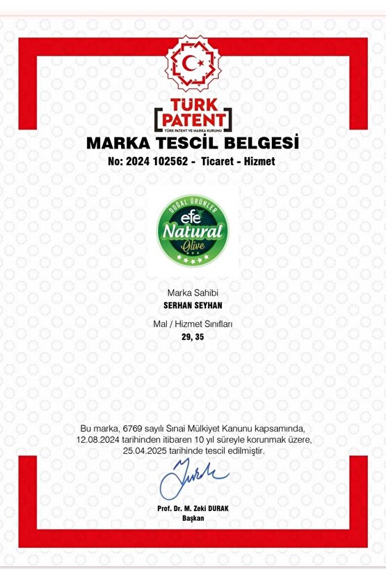 Efe Organic 36 Litre (18*2) Teneke