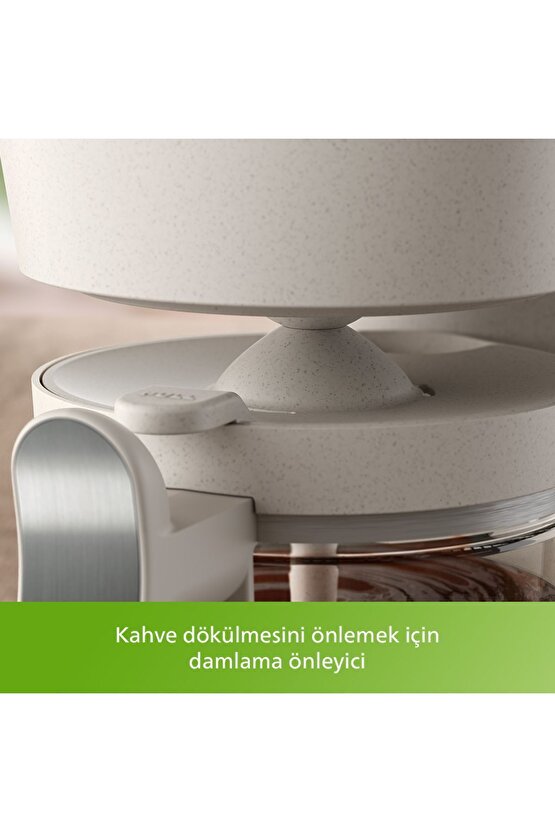 Çevre Dostu Mutfak 5000 Serisi Filtre Kahve Makinesi, 1.2L Kapasite, Krem, HD512000