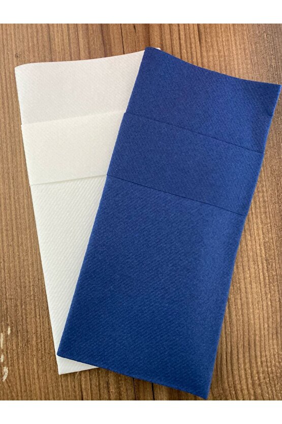 Aırlaıd Kumaş Dokulu Cepli Lacivert & Beyaz 20li