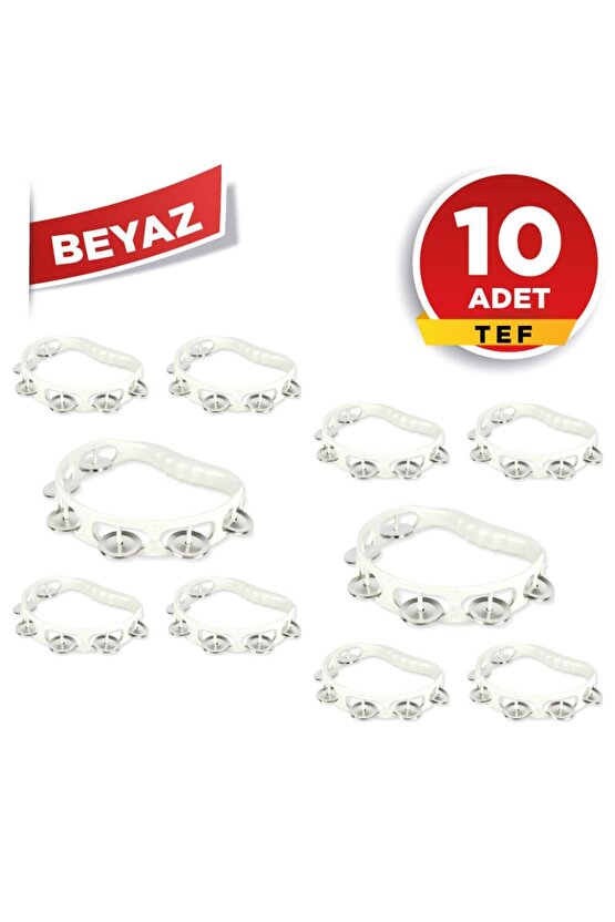 10 Adet Beyaz Renk Tef Kına Tefi Zilli Tef Kına Gecesi Malzemesi Kına Gecesi Tefi Def Nedime Tefi