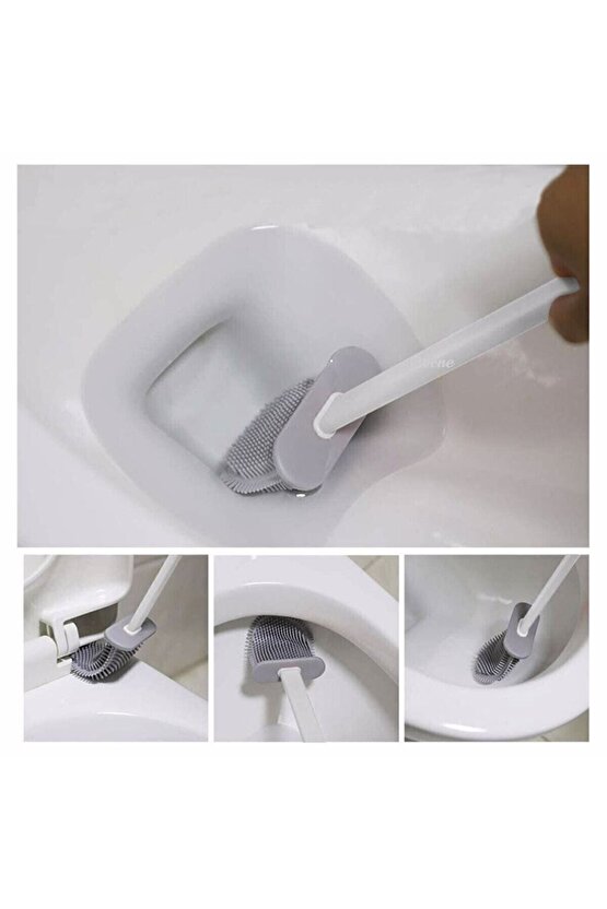 Duvara Asılan Pratik Silikon Banyo Tuvalet Klozet Wc Fırçası