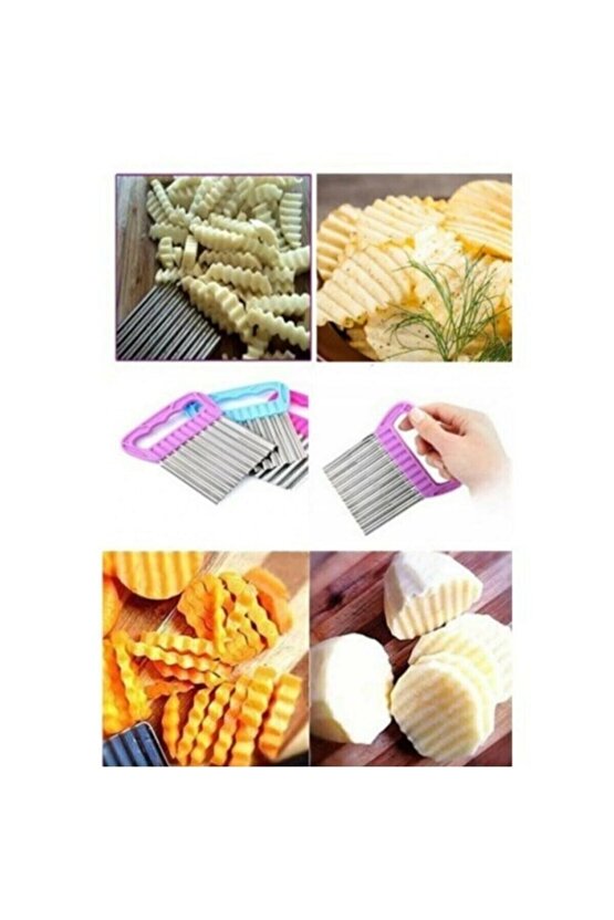 Şekilli Sebze Ve Meyve Dilimleyici Patates Dilimleyici Cips Kesici