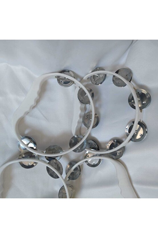 Beyaz Tef Plastik Def Zilli Tef Kına Düğün Nikah Söz Nişan Isteme Tefleri 30 Adet