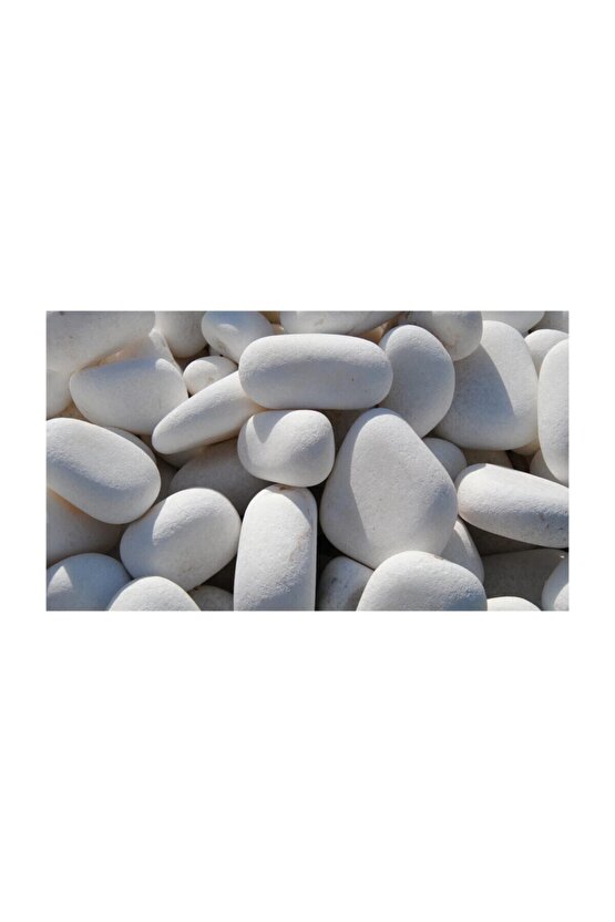 Tamburlu Beyaz Dolomit Doğal Dekoratif Taş 4-6 Cm 5 Kg