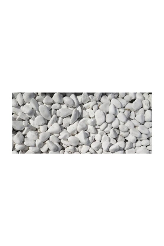 Tamburlu Beyaz Dolomit Doğal Dekoratif Taş 4-6 Cm 5 Kg