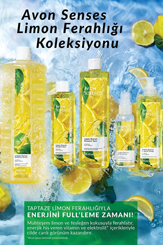 Senses Lemon Burst Limon Ve Reyhan Kokulu Banyo Köpüğü 1 Lt.