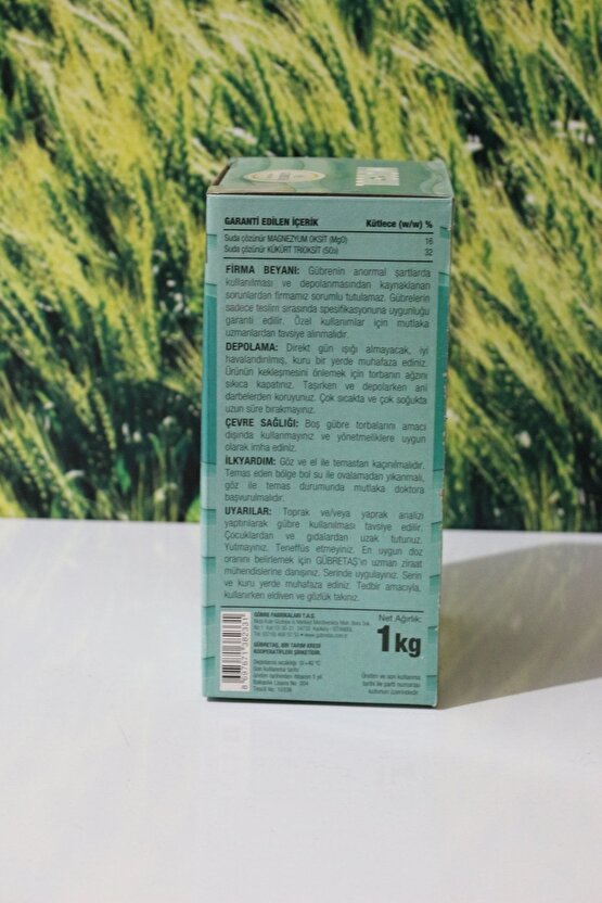 Yüksek Magnezyum İçerikli Toz Gübre Magsul - 1 kg