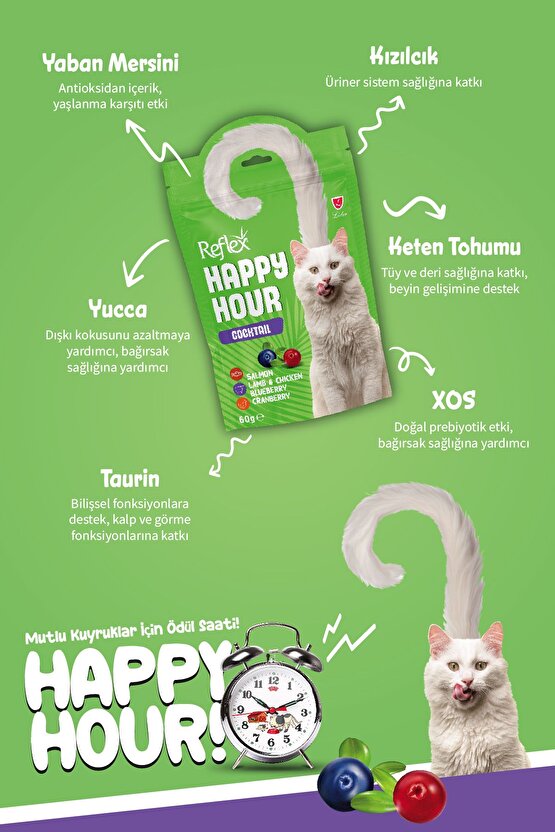 Happy Hour Kokteyl Kedi Ödül Maması 60 gr