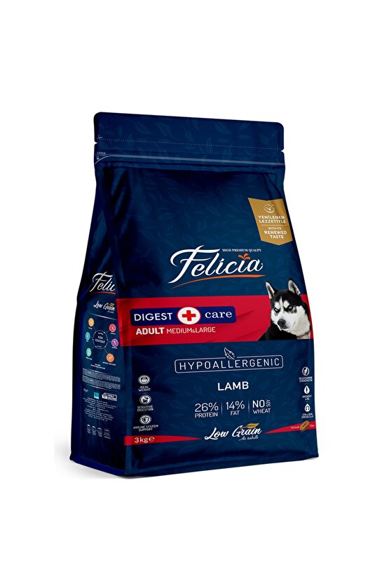 Orta Ve Büyük Irk Kuzulu Düşük Tahıllı Yetişkin Köpek Maması 3kg Flc-007 Flc-007, One Size