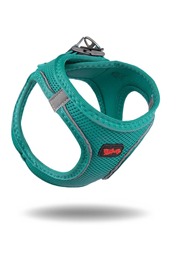 Air-Mesh Küçük ve Orta Irk Kedi Köpek Göğüs Tasması - Yumuşak, Nefes Alabilir, Dayanıklı Yeşil