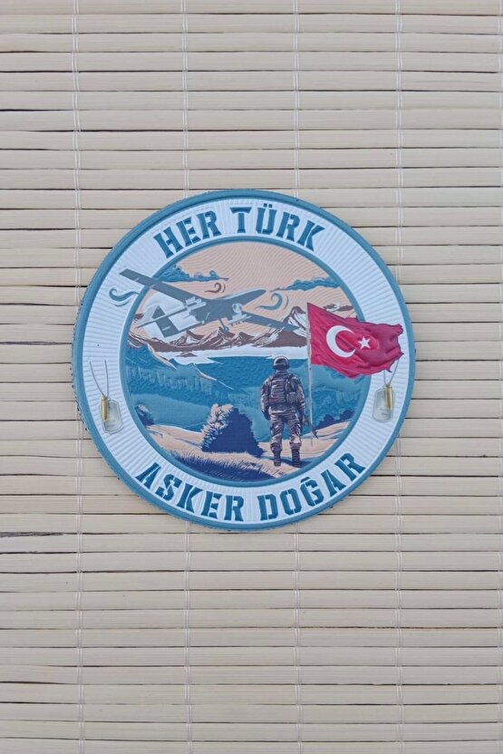Her Turk Asker Dogar 3d TPU Termoplastik Silikon Kabartma Arma Pec Patch