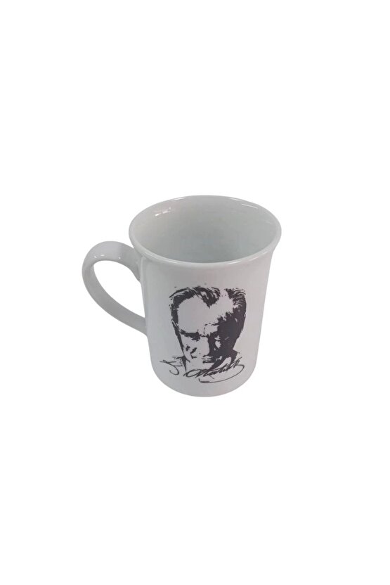 Cift Tarafli K.Ataturk Resimli imzali Ozel Tasarim Seramik Kupa Bardak