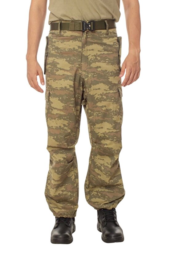 kamuflaj renkli 5 cepli airsoft taktik avci pantolon