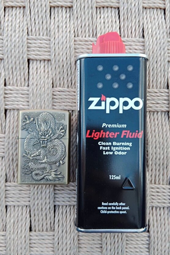 Benzinli Dragon Kabartmali premium zippo Cakmak