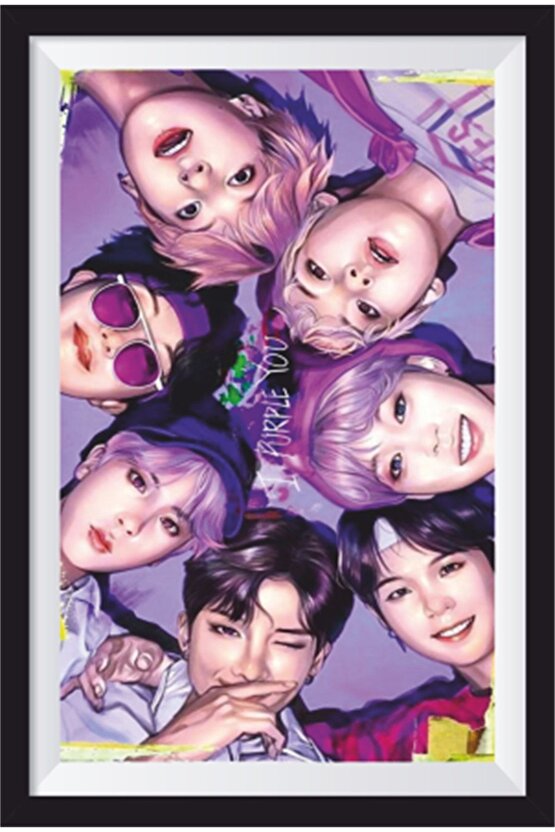 K-pop Bts Çerçeve Görünümlü Ahşap Poster-6