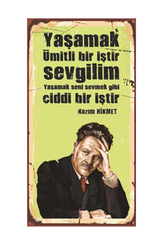 Nazım Hikmet Ahşap Şair Posterleri