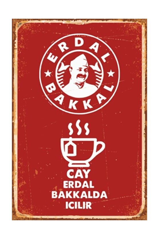 Leyla Ile Mecnun Erdal Bakkal Retro Vintage Ahşap Poster