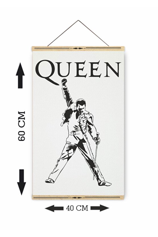 Queen Freddie Mercury Retro Vintage Ahşap Poster