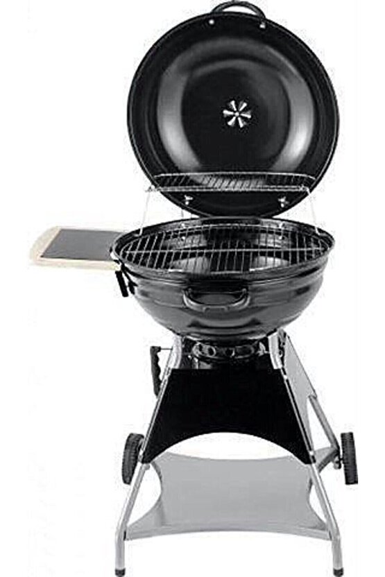 Burnaby Kömürlü Mangal Yuvarlak Küre Mangal Termometreli 53 Cm