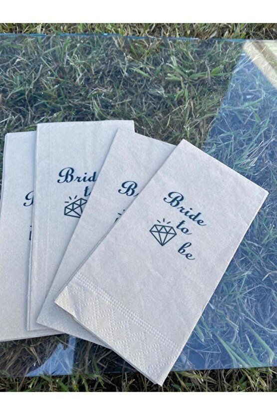 Bride To Be Baskılı 30x30 Kraft Peçete 50li
