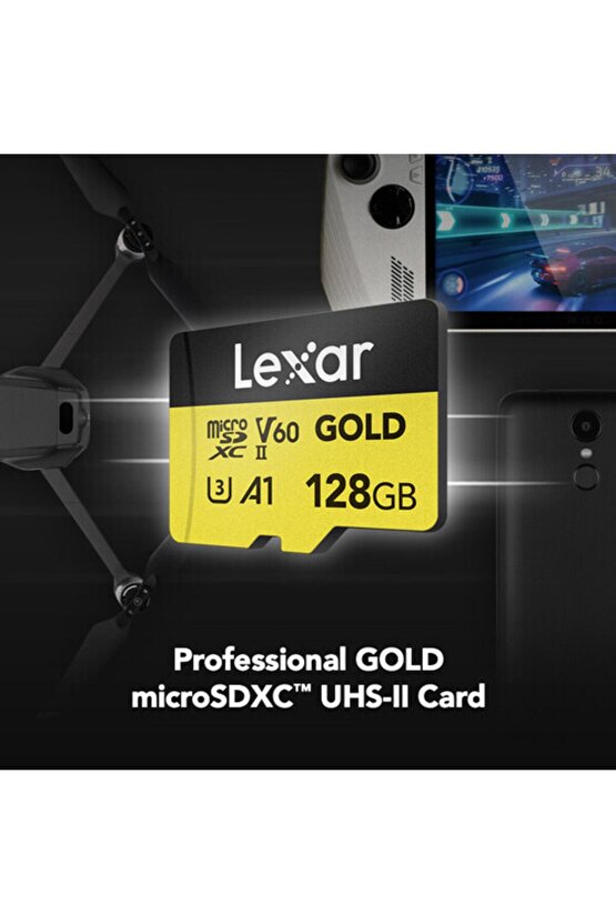 Professional 128gb 280 Mbs Gold Micro Sd Hafıza Kartı