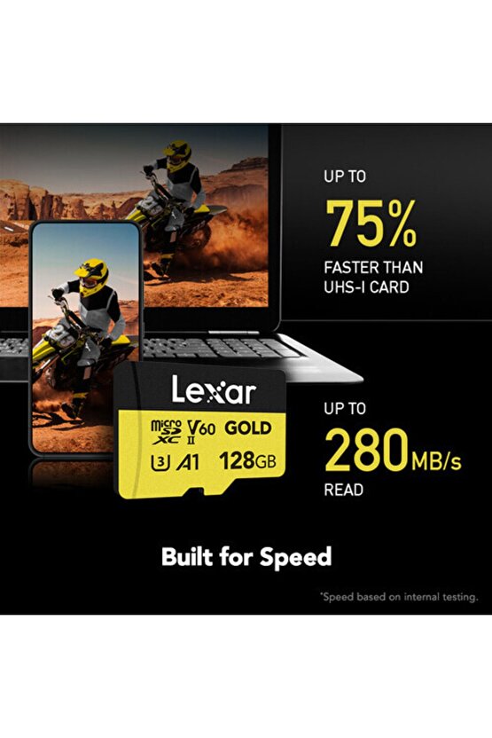 Professional 128gb 280 Mbs Gold Micro Sd Hafıza Kartı