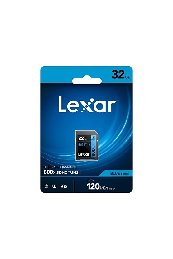32gb 800x Sdhc U1 V10 C10 4k Uhd 120mbs Uhs-ı Hafiza Karti (blue Serıes )